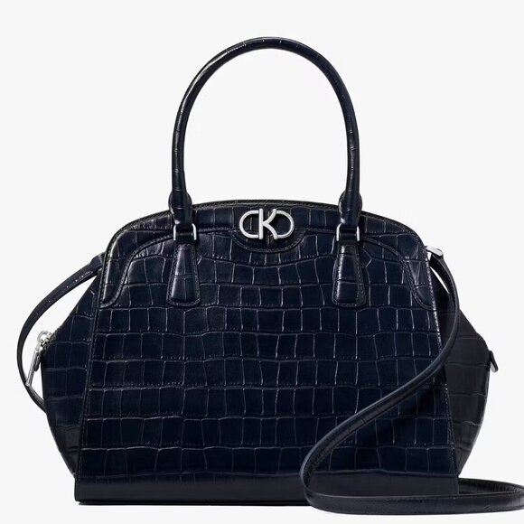 ♠️♠️ Kate Spade Kyla Croc Embossed Satchel NWT